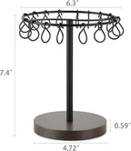 Dahey Claw Clip Organizer 16 Metal Hooks Display Holder Hair Clip, Black