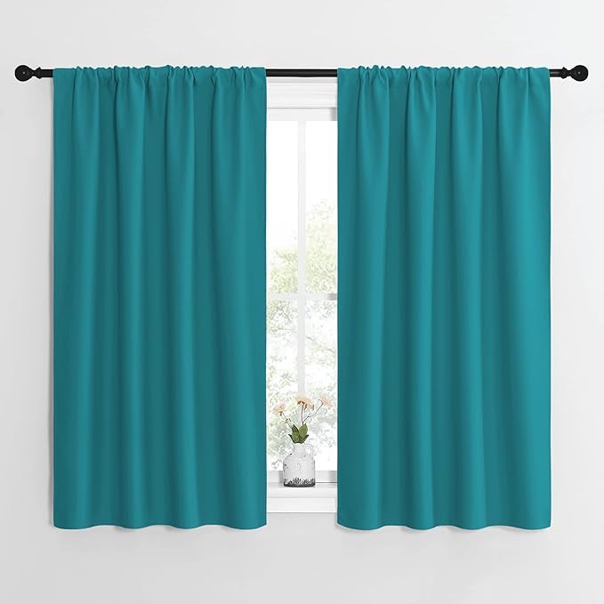 NICETOWN Peacock Blue Blackout Curtains Panels by NICETOWN