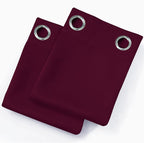 LEMOMO Blackout Curtains 52 x 90 Inch Long Burgundy Red Curtains Set of 2 - Image 9