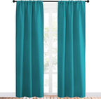 NICETOWN Peacock Blue Blackout Curtains Panels - Image 2