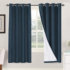 H.VERSAILTEX Linen Blackout Curtains 72 Inches Long 100% Absolutely Blackout by HVERSAILTEX