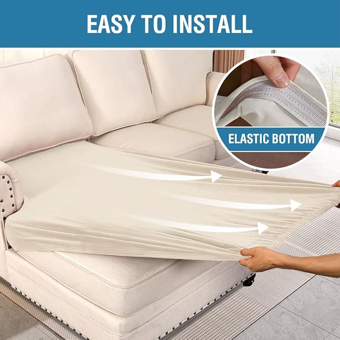 H.VERSAILTEX Velvet Stretch Individual Chaise Cover Sectional Couch Covers - Image 6
