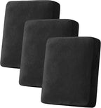 H.VERSAILTEX Velvet Stretch Couch Cushion Cover Plush Cushion Slipcover by HVERSAILTEX