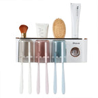 iHave Toothbrush Holders for Bathrooms Wall Mounted with Dispenser & 3 Cups