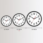 AKCISOT 12 Inch Wall Clock, Silent Battery Operated Analog Clock, Black