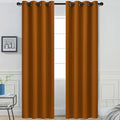 Yakamok Burnt Orange Curtains 84 Inches Length Blackout Curtain by Yakamok