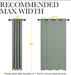 NICETOWN Greyish Green Blackout Curtains 86" Long - Image 7