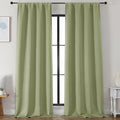 Simplebrand Ava Sage Green Blackout Curtains by Simplebrand