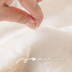 HANDONTIME White Armchair Slipcovers Dog Couch Cover Rabbit Plush Armchair - Image 3