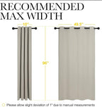 NICETOWN Natural Room Darkening Curtains 96" Long - Image 7