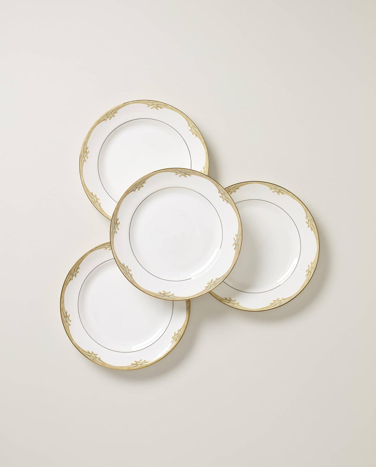 Lenox 897297 British Colonial Bamboo Dinner Plates, Set of 4, Service For 4, 11.125-Inch Diameter
