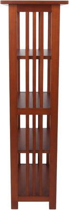 Alaterre Mission Bookcase with Adjustable Shelf, Cherry, 24”W x 48”H
