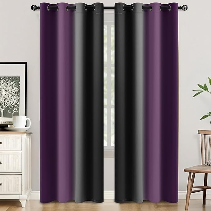 SimpleHome Ombre Room Darkening Curtains 84 inches Length by SimpleHome