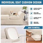 H.VERSAILTEX Modern Velvet Plush 4 Piece High Stretch Sofa Slipcover Furniture - Image 7