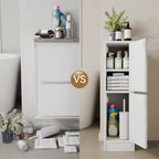 IBUYKE Small Bathroom Storage Cabinet, Narrow Floor Corner Cabinet UWBS002W