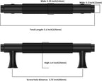 9BUILD 10 Pack Knurled Cabinet Pulls 3.75 Inch Matte Black Kitchen Cabinet Handles Black Cabinet Hardware Kitchen Handles for Cabinets Brass Drawer Pulls T Bar Drawer Handle