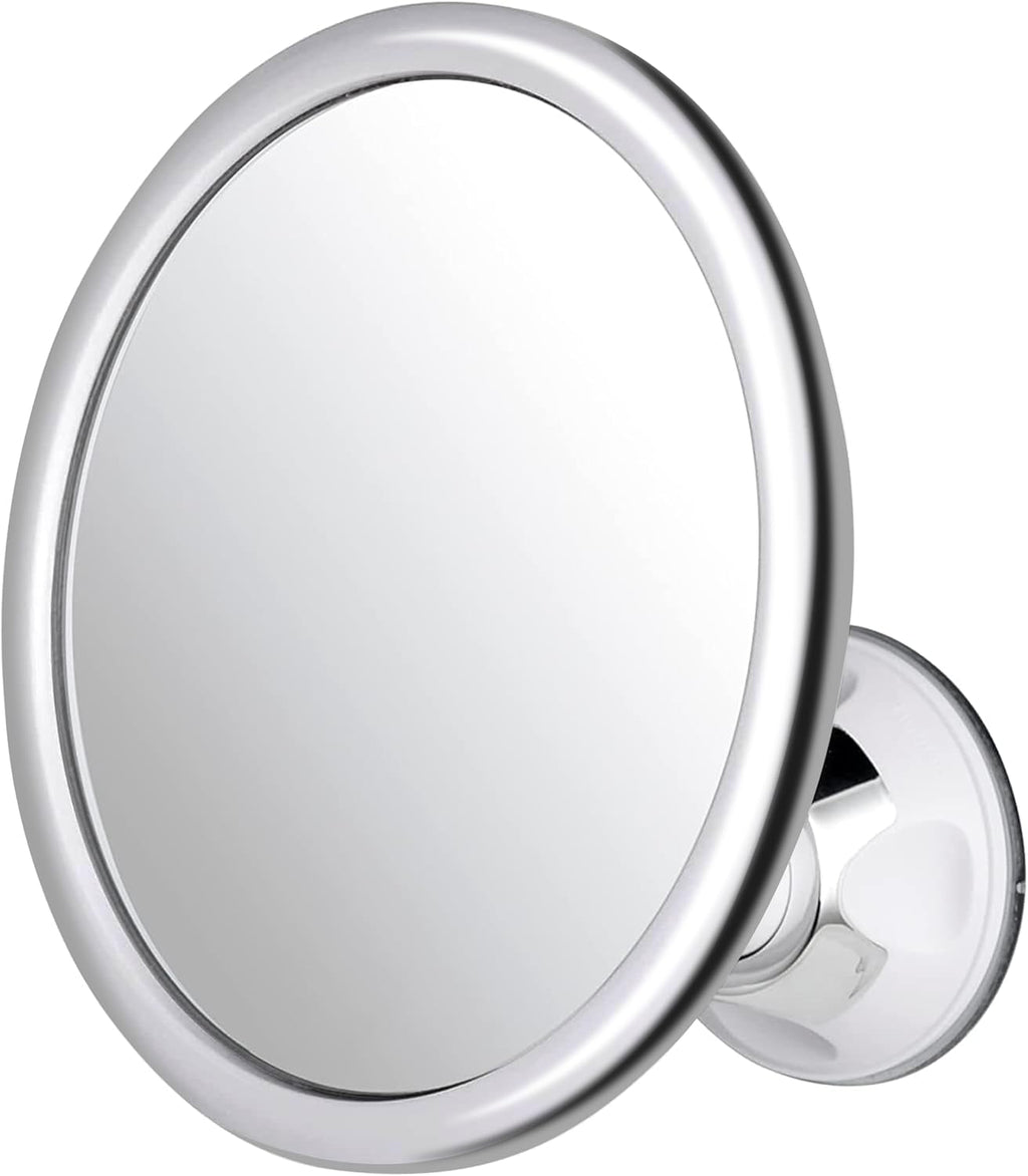 MIRRORVANA Hangable Fogless Shower Mirror, 360° Swivel Hook, 6.7" (Chrome)