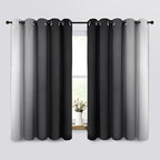 Yakamok Room Darkening Ombre Curtains 63 Inch Length, Light Blocking Grommet - Image 2