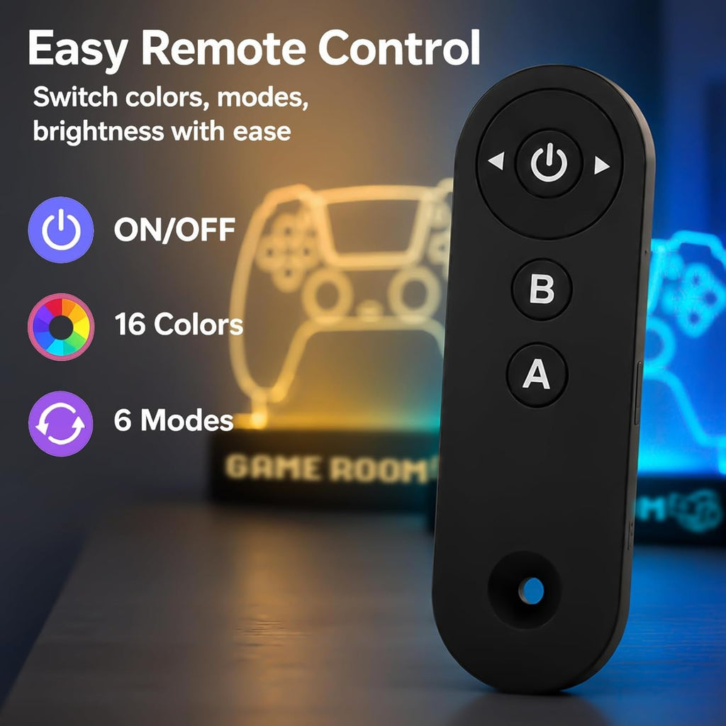 Game Room Decor LED Neon Sign, RGB Gaming Room Light for Desk Setup, 16 Colors 6 Dynamic Modes with Remote, Gamer Gifts for Men Teen Boys Kids, Cool Gaming Accessories for Bedroom Office Wall Decoration