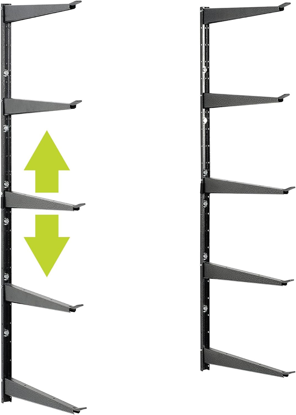 Delta Heavy Duty Lumber Storage Rack Cycle, Holds Up to 800 lbs - Easy to Install Wood Storage Rack with Fully Adjustable Arms - Steel Construction Storage Solution for Garage, Basement & Pantry