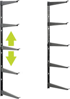 Delta Heavy Duty Lumber Storage Rack Cycle, Holds Up to 800 lbs - Easy to Install Wood Storage Rack with Fully Adjustable Arms - Steel Construction Storage Solution for Garage, Basement & Pantry