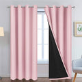 Yakamok Total Blackout Curtains, 2 Thick Layers Completely Blackout Thermal by Yakamok