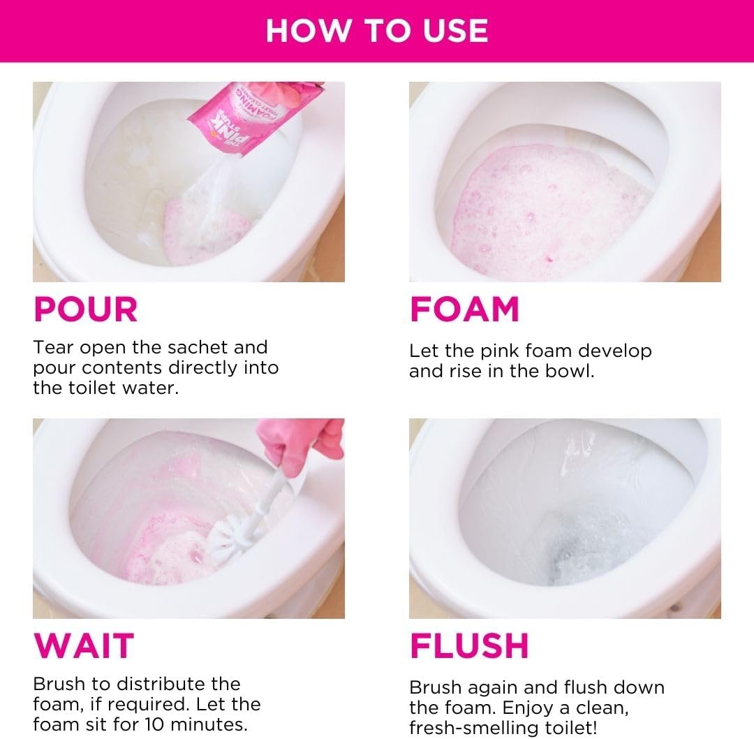 Stardrops The Pink Stuff Miracle Foaming Toilet Powder Kit