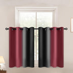 Yakamok Blackout Ombre Burgundy and Black Curtains by Yakamok