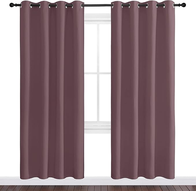 NICETOWN Dry Rose Blackout Curtains 78" Long - Image 2