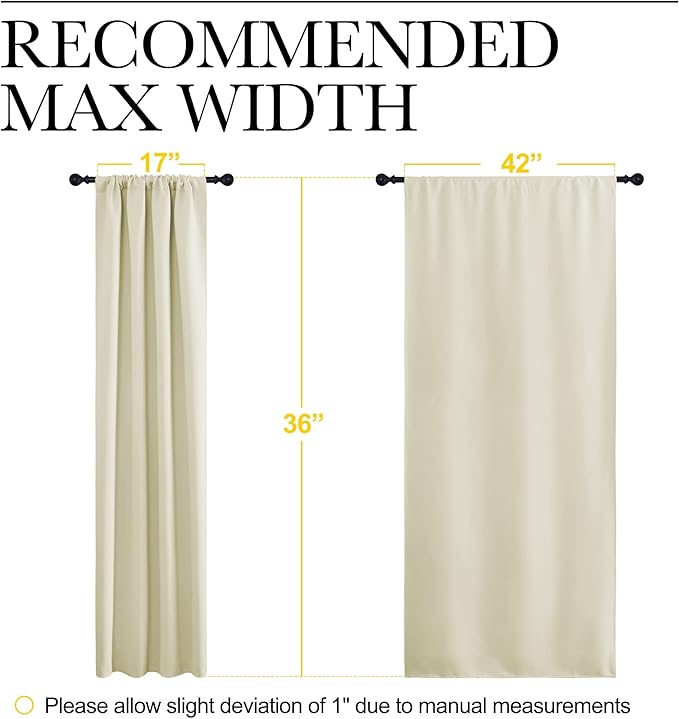 NICETOWN Kitchen Curtains, Short Blackout Curtains & Drapes, Small Window - Image 7