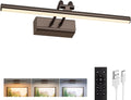 Picture Light for Wall, RF Remote, USB Charging Brown