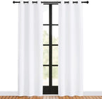 NICETOWN White Curtains 80 inch Length 2 Panels Set - Image 2