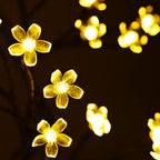 Cherry Blossom Tree Light,17inch 40LED Lighted Tabletop Artificial Flower Bonsai Tree Lamp USB Powered Gifts for Home Decor Room Office Party Wedding Christmas Decorations(Warm White)