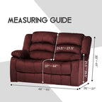 ULTICOR Reclining Love Seat Slipcover, 6-Piece Velvet Stretch Loveseat - Image 7
