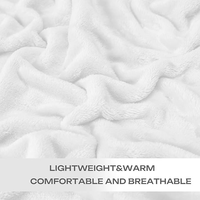 Christmas White Throw Blanket, Super Soft Cozy Blanket - Image 4