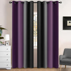 Yakamok Blackout Ombre Purple and Black Curtains by Yakamok
