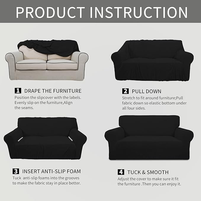 Easy-Going Stretch Oversized Sofa Slipcover 1-Piece Sofa Cover Furniture - Image 8