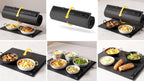 Electric Warming Tray, Full Surface Heating, Portable Food Warmer Rolling Silicone Mat, Food Warmer for Parties FeaturesFoldable Design & Fast Heating, Warming Plate for Buffet (Black)