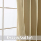 Yakamok Soft and Smooth Beige Curtains - Image 3