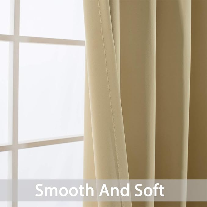 Yakamok Curtains 63 Inch Length Room Darkening Thermal Insulated Window - Image 6