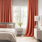 MIULEE Back Tab Burnt Orange Blackout Curtains 84 Inch Length 2 Panels Set - Image 2