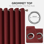 Joydeco Blackout Patio Sliding Door Curtains 96 Inches Long, Grommet Privacy - Image 7