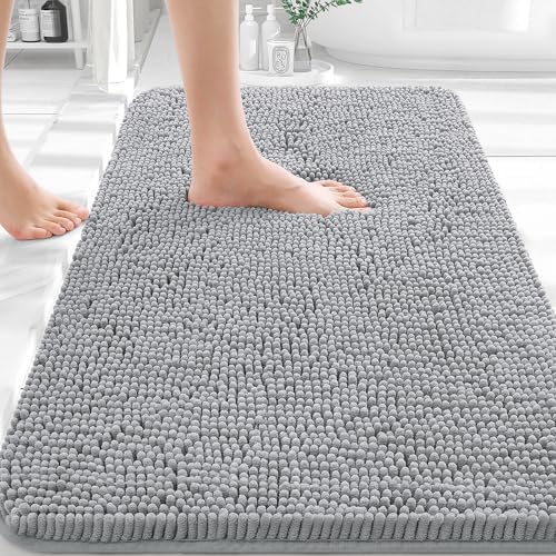 OLANLY Bathroom Rugs 30x20, Extra Soft Absorbent Chenille Bath Rugs