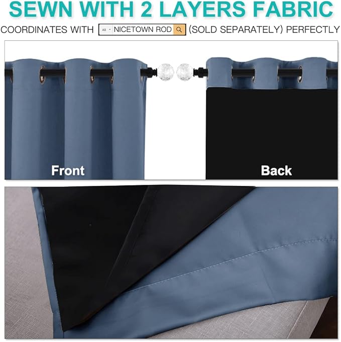 NICETOWN 100% Blackout Curtains - Image 4