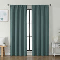 Simplebrand Ava Dark Green Blackout Curtains by Simplebrand