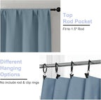 Simplebrand Ava Stone Blue Blackout Curtains - Image 4