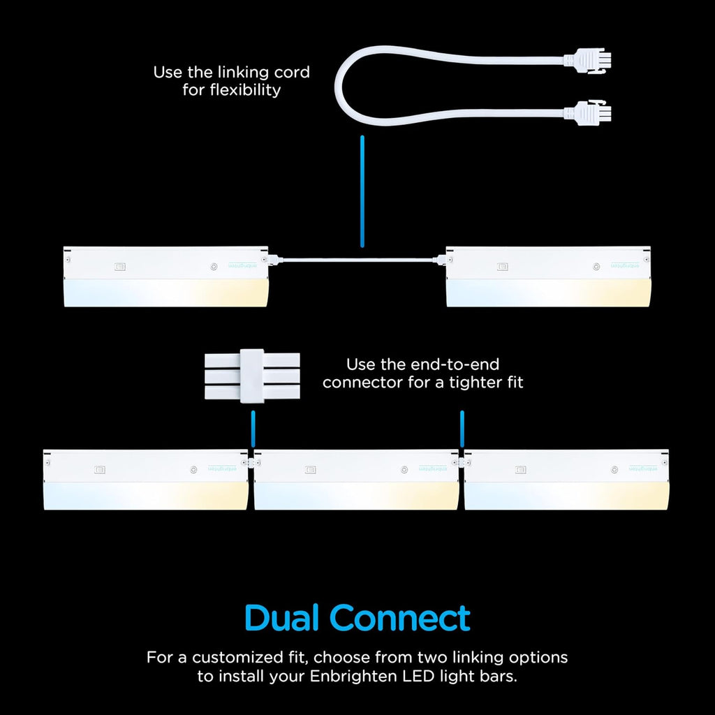 Enbrighten 12 Inch Hardwired Under Cabinet Light with 5 Color Temperatures