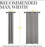NICETOWN Blackout Curtains 63 inches Long, Thermal Insulated Solid Grommet Top - Image 6