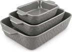 Casserole Dishes for Oven, Ceramic Baking Dish Set of 3