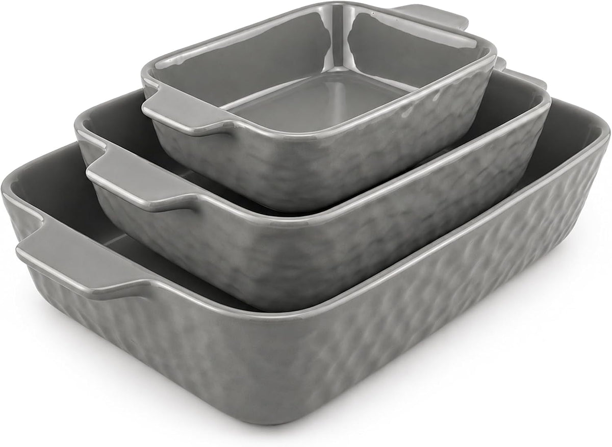 Casserole Dishes for Oven, Ceramic Baking Dish Set of 3